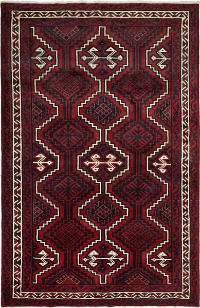 Tappeto Lori Persia Astratto Bordeaux Blu Crema 170x262 Cm