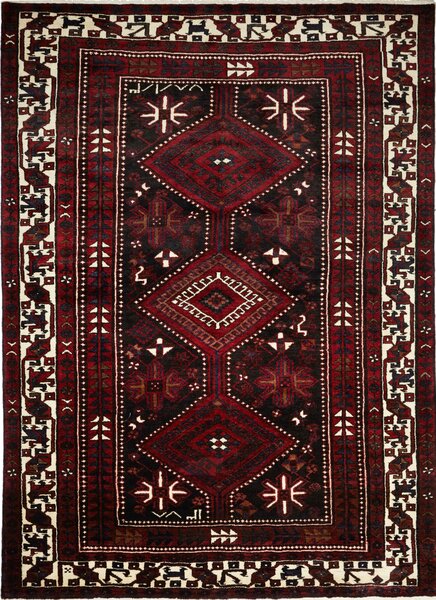 Tappeto Lori Persia Astratto Bordeaux Nero 228x317 Cm