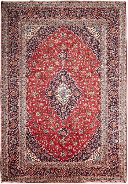 Tappeto Ardakan Persia Medaglione Rosso Blu 245x352 Cm
