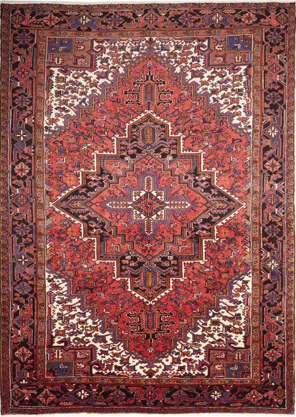 Tappeto Gorawan Persia Medaglione Rosso Nero 240x333 Cm