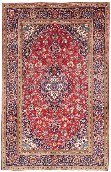 Tappeto Ardakan Persia Medaglione Rosso Blu Scuro 197x304 Cm