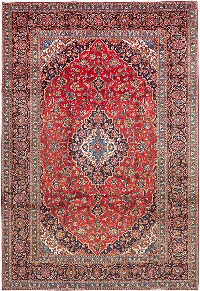 Tappeto Ardakan Persia Medaglione Rosso Blu 247x357 Cm