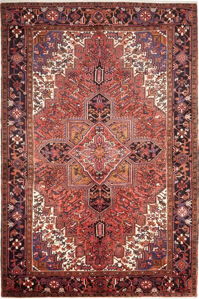 Tappeto Gorawan Persia Medaglione Terracotta Indaco 204x308 Cm