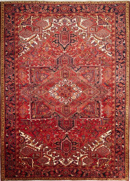Tappeto Gorawan Persia Geometrico Rosso Blu 250x347 Cm