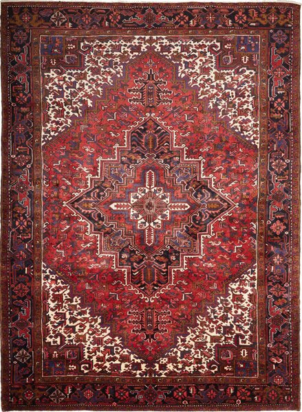 Tappeto Gorawan Persia Geometrico Rosso Blu Scuro 246x338 Cm