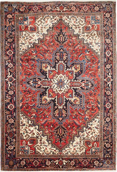 Tappeto Gorawan Persia Geometrico Rosso Blu 203x295 Cm