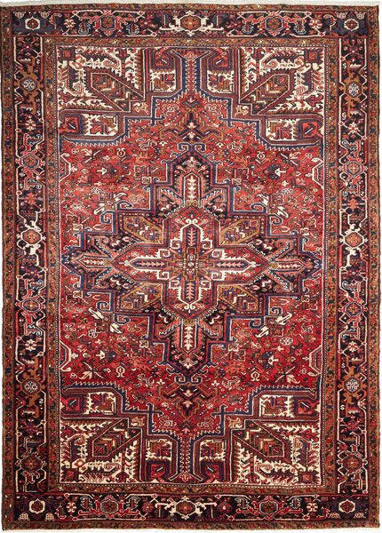 Tappeto Gorawan Persia Geometrico Rosso Blu 240x343 Cm