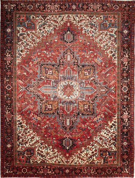 Tappeto Gorawan Persia Medaglione Terra Blu 270x355 Cm