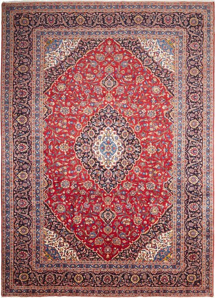 Tappeto Ardakan Persia Medaglione Rosso Blu 246x347 Cm