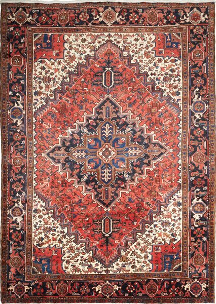Tappeto Gorawan Persia Geometrico Rosso Blu 212x298 Cm