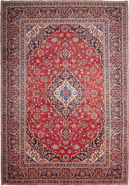 Tappeto Ardakan Persia Medaglione Rosso Blu 250x363 Cm