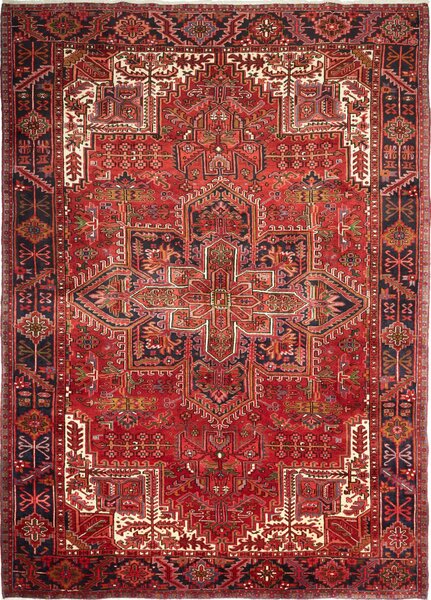 Tappeto Gorawan Persia Geometrico Rosso Blu 255x352 Cm