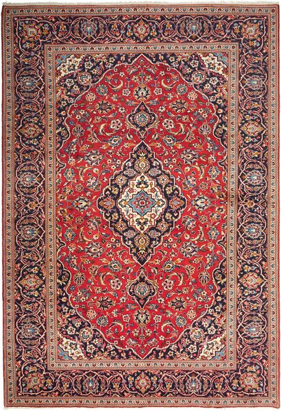 Tappeto Ardakan Persia Medaglione Rosso Blu 240x355 Cm