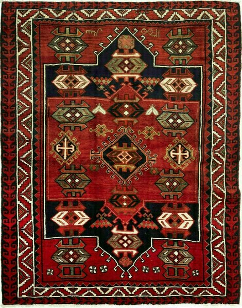 Tappeto Lori Persia Medaglione Rosso Blu 208x260 Cm