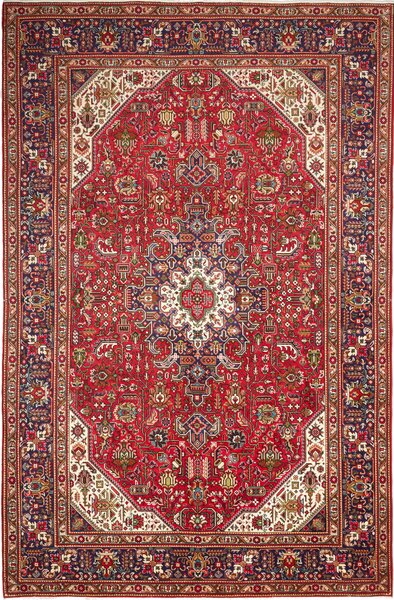 Tappeto Tabriz Persia Medaglione Rosso Blu 200x300 Cm