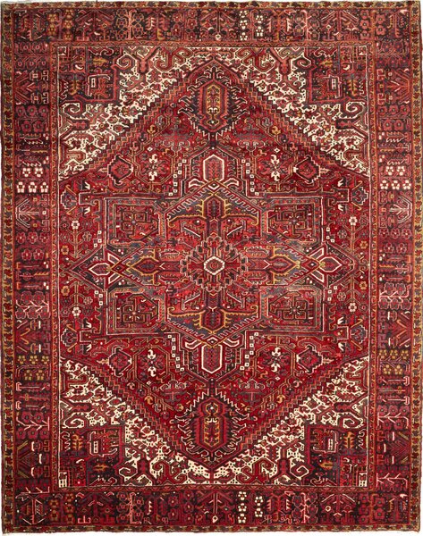Tappeto Gorawan Persia Medaglione Rosso Blu 265x338 Cm