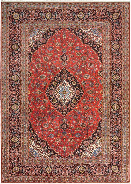 Tappeto Ardakan Persia Medaglione Rosso Mattone Blu 202x295 Cm