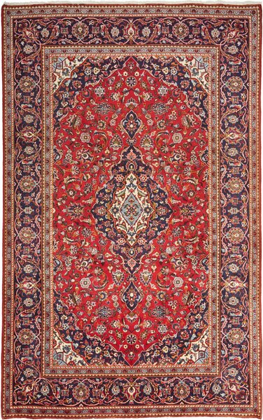 Tappeto Ardakan Persia Medaglione Rosso Blu 198x314 Cm