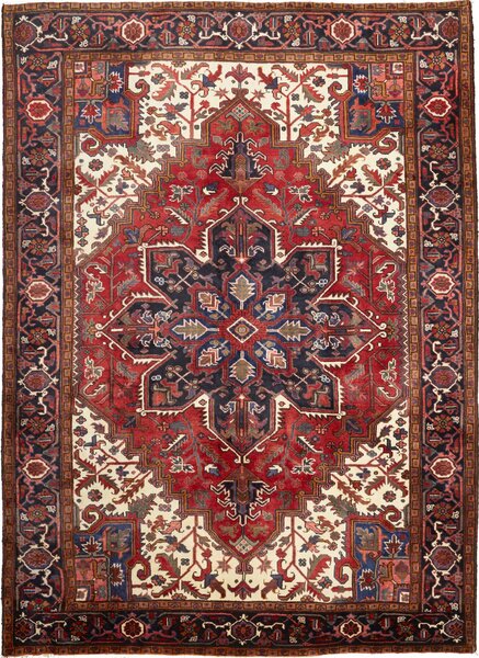 Tappeto Gorawan Persia Geometrico Rosso Blu 210x287 Cm