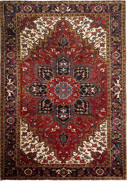 Tappeto Gorawan Persia Geometrico Rosso Blu 206x290 Cm