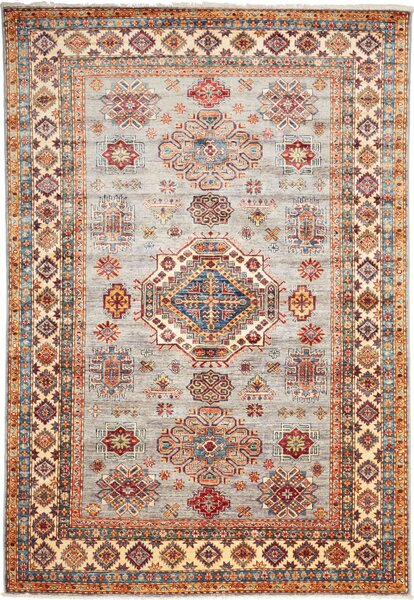 Tappeto Kazak Fine Pakistan Astratto Azzurro Rosso 173x249 Cm