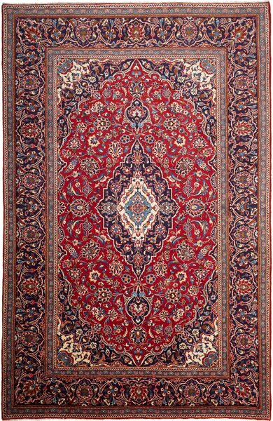 Tappeto Ardakan Persia Medaglione Rosso Blu 205x300 Cm
