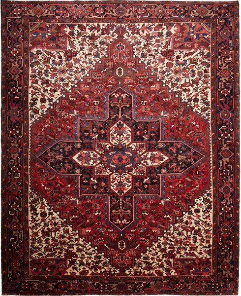 Tappeto Gorawan Persia Geometrico Rosso Blu 280x342 Cm