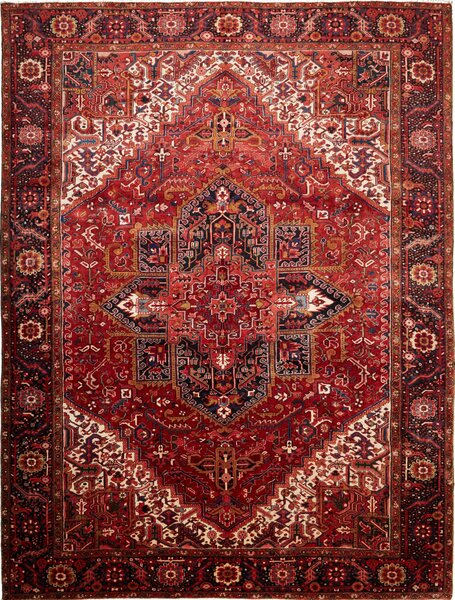 Tappeto Gorawan Persia Medaglione Rosso Blu 300x400 Cm