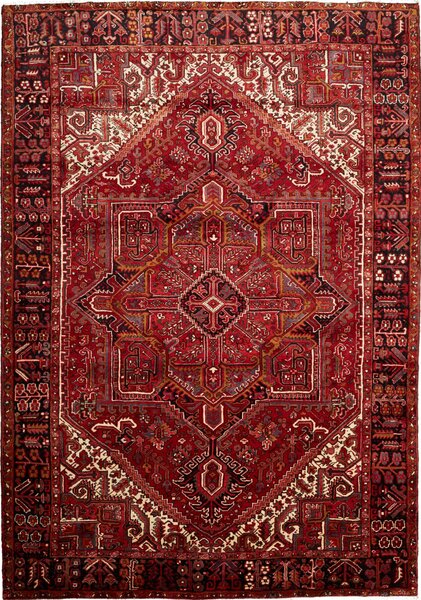 Tappeto Gorawan Persia Geometrico Rosso Crema 246x355 Cm