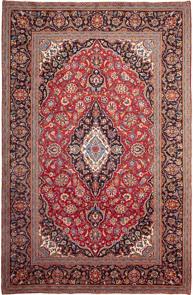 Tappeto Ardakan Persia Medaglione Rosso Blu 204x313 Cm