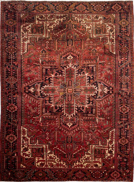 Tappeto Gorawan Persia Medaglione Rosso Blu 258x352 Cm