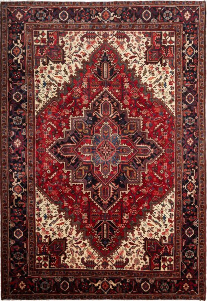 Tappeto Gorawan Persia Geometrico Rosso Blu 205x291 Cm