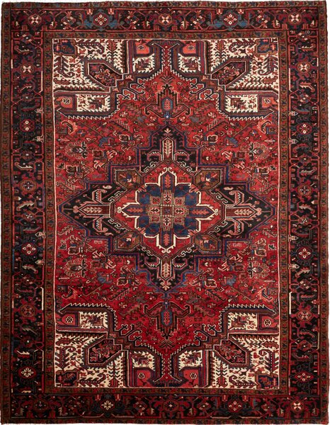 Tappeto Gorawan Persia Geometrico Rosso Blu 256x333 Cm