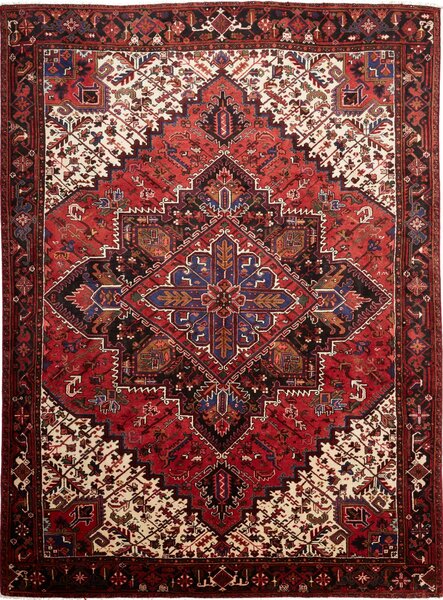 Tappeto Gorawan Persia Geometrico Rosso Nero 250x340 Cm