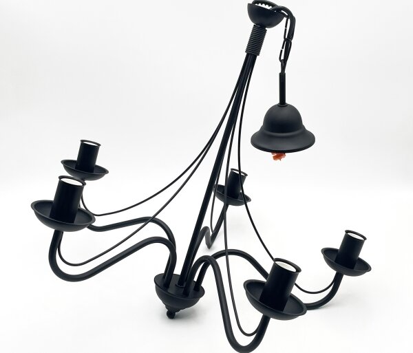 Lampadario a catena ANTON 5xE14/15W/230V nero