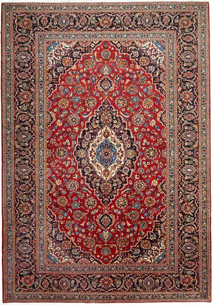 Tappeto Ardakan Persia Medaglione Rosso Blu 232x332 Cm