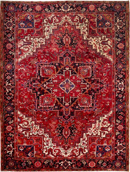 Tappeto Gorawan Persia Geometrico Rosso Blu 260x346 Cm