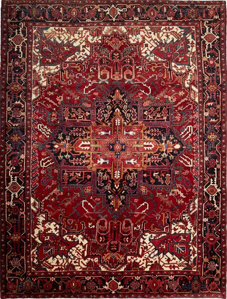 Tappeto Gorawan Persia Medaglione Rosso Blu 257x340 Cm