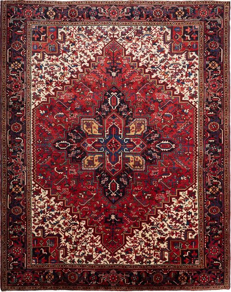 Tappeto Gorawan Persia Medaglione Rosso Crema 248x315 Cm