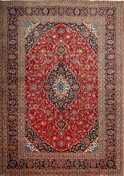 Tappeto Ardakan Persia Medaglione Rosso Blu 250x357 Cm