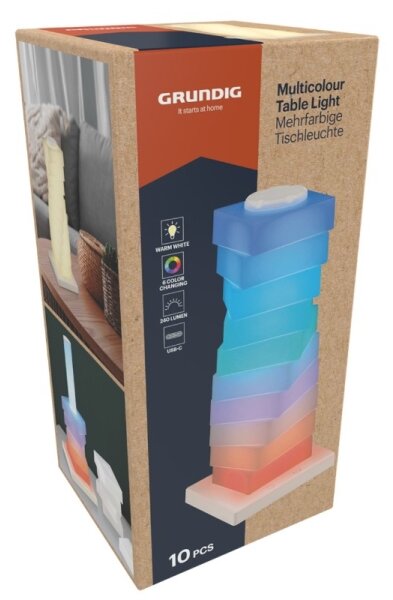 Grundig - Lampada da tavolo touch LED RGB LED/4W/5V