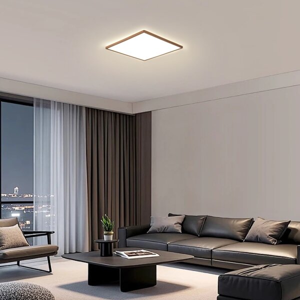 Brilagi - Plafoniera LED Ultra Slim per bagno, 24W/230V, 42x42 cm, oro rosa, IP54