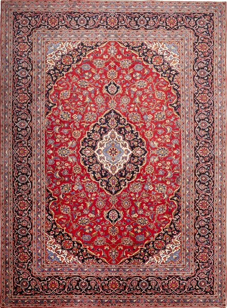 Tappeto Ardakan Persia Medaglione Rosso Blu 250x342 Cm