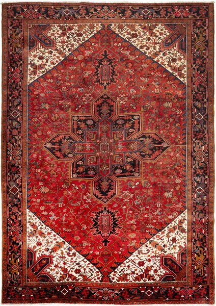 Tappeto Gorawan Persia Geometrico Rosso Blu 242x344 Cm