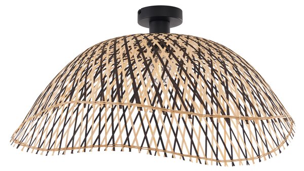 Lampada da soffitto Art Déco in bambù nero 60 cm - Alka