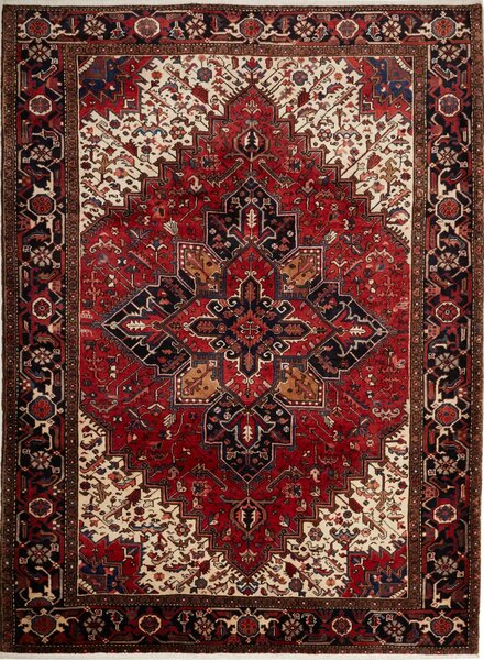 Tappeto Gorawan Persia Medaglione Rosso Blu Scuro 215x290 Cm