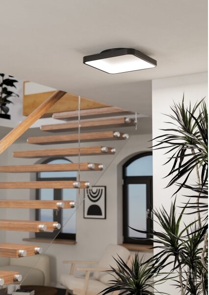 Eglo 901911 - Plafoniera LED RGBW dimmerabile LORETELLO-Z LED/20W/230V 35x35cm nero