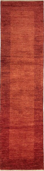 Tappeto Shayan Pakistan Tinta Unita Terracotta Arancio Bruciato 73x316 Cm