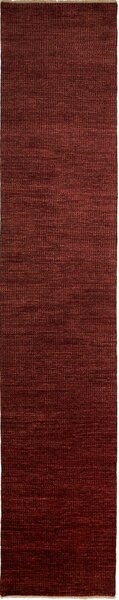 Tappeto Shayan Pakistan Astratto Marrone Rosso Abrash 78x404 Cm