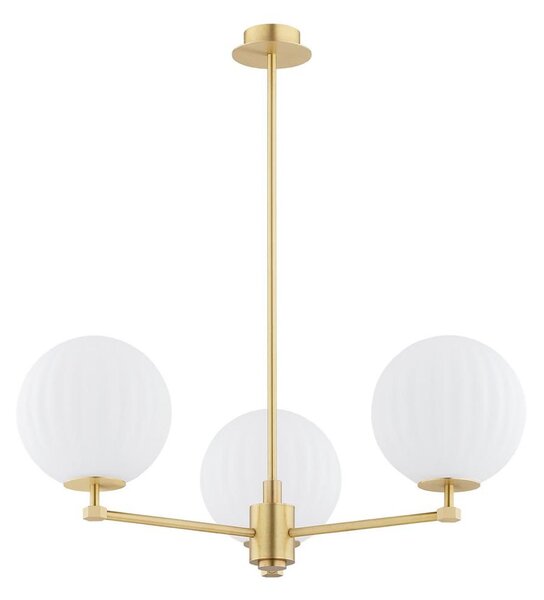 Argon 6307 - Lampadario a sospensione con supporto rigido PALOMA 3xE14/7W/230V oro/bianco